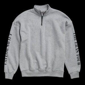 Taylor Swift Eras Tour Gray 1/4 zip jacket. In excellent condition size XL